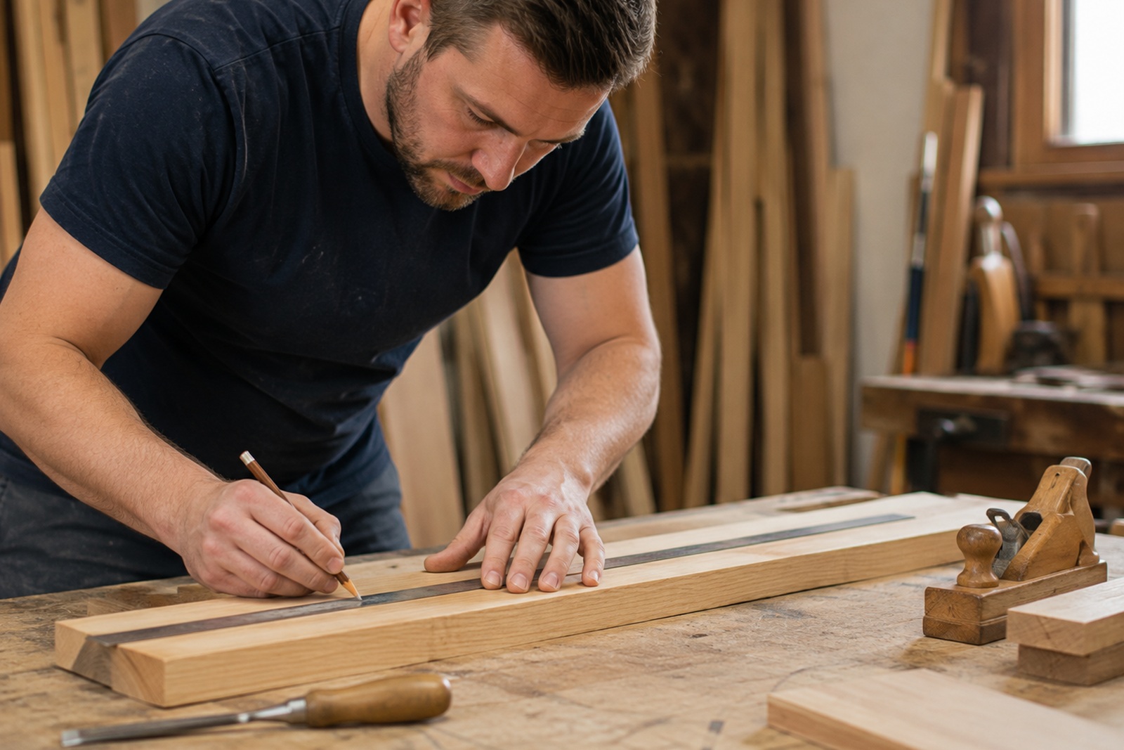 Carpenters and joiners working-day visual